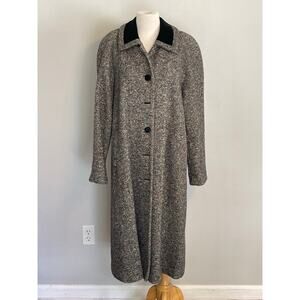 Vintage Designs by Projections Women’s Wool Coat Colorful Velvet Collar Size 6